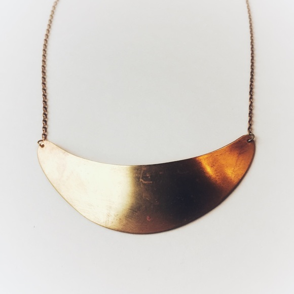 Jewelry - Boho Gold Crescent Moon Statement Necklace